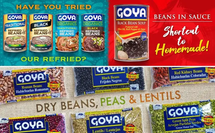 Goya Yellow Split Pea, 16 oz (41331024914) - Goya refried beans, beans in sauce, dry beans peas lentils