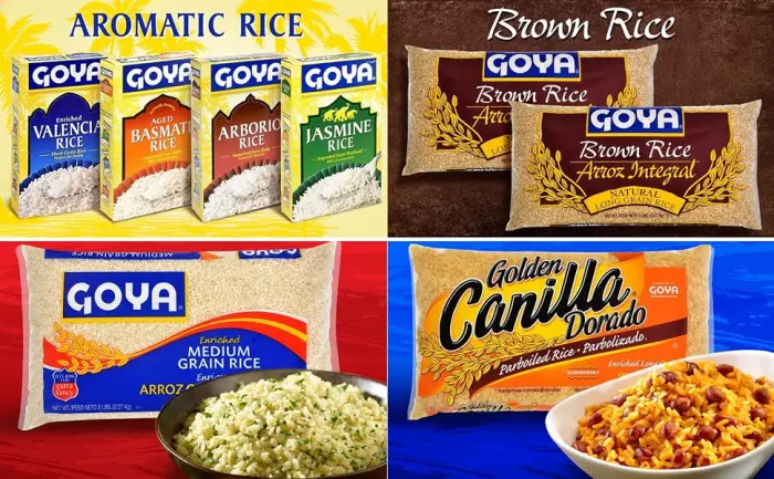 Goya Thai Jasmine Rice 5 lbs - Goya Medium Grain Rice Parboiled Golden Rice Jasmine Basmati Rice Brown Rice