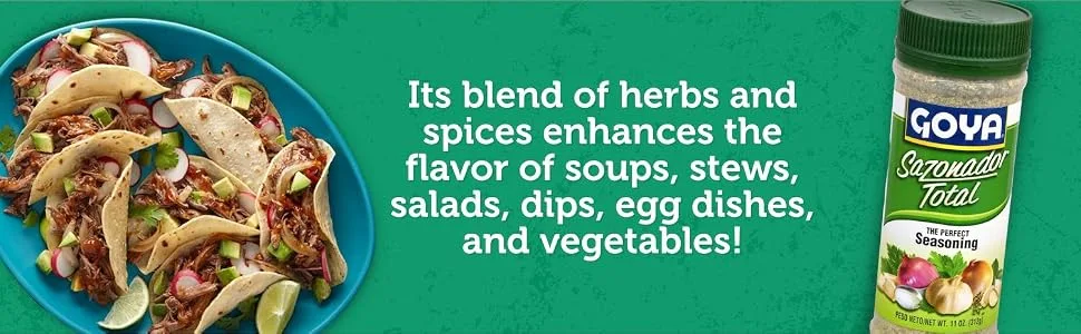 Goya Sazonador Total - Complete All Purpose Seasoning, 11 Ounce 11 Ounce (Pack of 1) - Sazonador Total
