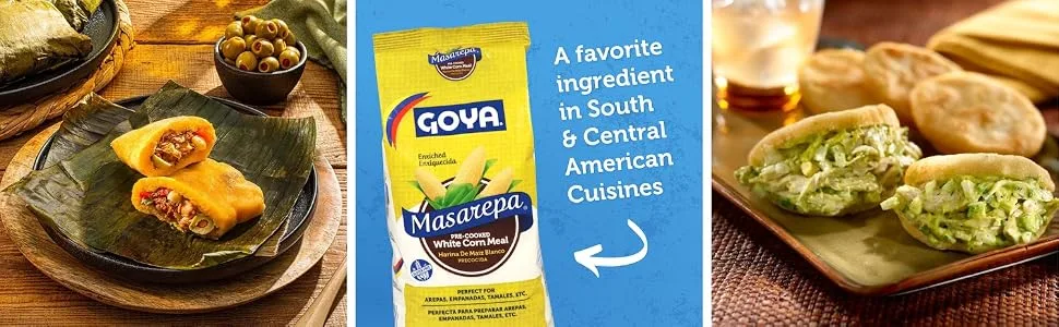Goya Foods Masarepa Pre-Cooked White Corn Meal, 5 Pound - White Corn Meal Squares