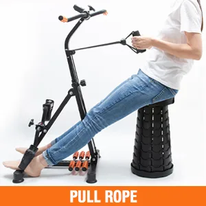 GOREDI Foldable Pedal Exerciser, Upgraded Under Desk Bike for Arm/Leg Workout, Portable Sitting Desk Cycle for Office,Senior, Mini Exercise Bike with LCD Monitor Black/Orange - product information 4