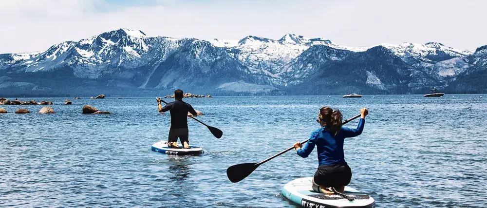 Goosehill Inflatable Stand Up Paddle Board 10'6" x 32" x 6", Reinforced Double Layer All-Around Paddleboard for All Skill Level, Premium SUP Package, Patterns Open for Customization Sailor Blue - product information 1