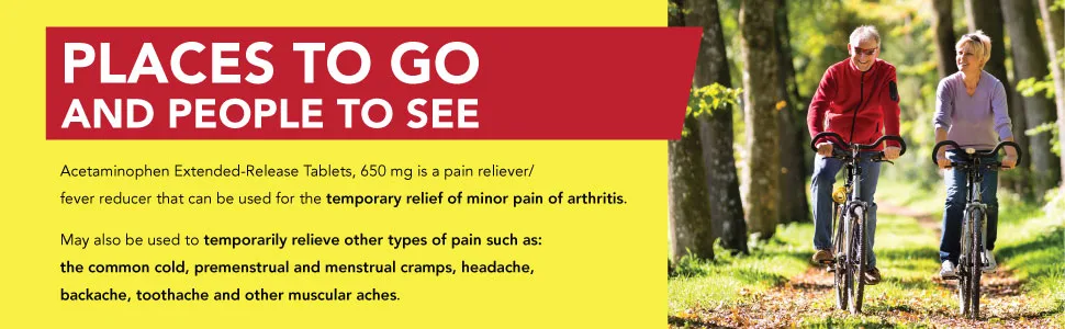 GoodSense Acetaminophen Extended-Release Tablets, 650 mg, Arthritis Pain, 400 Count 400 Count (Pack of 1) - pain