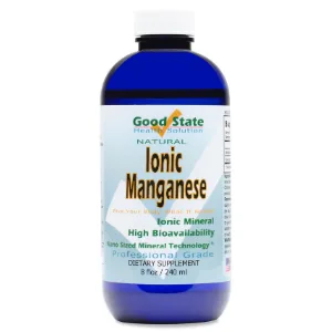 Good State Liquid Ionic Manganese (96 servings at 2 mg elemental, plus 2 mg fulvic acid - 8 fl oz) - Good State Liquid Nano Ionic Manganese 8 fl oz