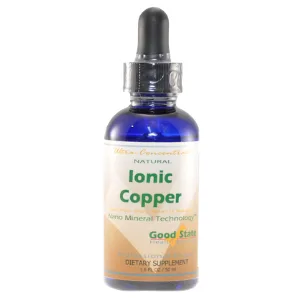 Good State | Natural Ionic Copper 1.6 oz | Liquid Concentrate | Nano Sized Mineral Technology | Professional Grade Dietary Supplement | Supports Healthy Growth & Development | 1.6 Fl oz Bottle (50 mL) - Good State Liquid Nano Ionic Ultra Concentrate Copper Supplement 2 fl oz