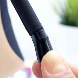 GoGoHeel Quick Tips - The Original High Heel Protector & Heel Repair Caps - 2 Pairs X-Small, Small (7-9 mm, 9-11 mm) Black - QUICK TIPS Heel Repair Cap stretching over black heel tip