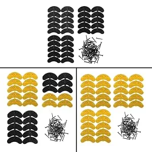 GOETOR Heel Plates 30 PCS Rubber Shoes Heel Taps Tips Repair Pad Replacement for Boots and Shoes with Nails (Black) - Three rubber shoes heel combinations for you to choose.