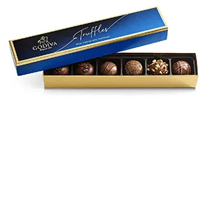Godiva Chocolatier Truffles Assorted Gift Box, Milk Chocolate, 6 pc. - Godiva Chocolates