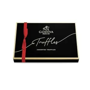 Godiva Chocolatier Signature Assorted Chocolate Truffles Gift Box with Red Ribbon, 24 Pieces - chocolate