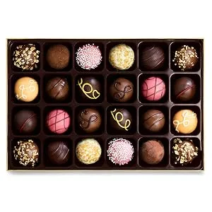 Godiva Chocolatier Signature Assorted Chocolate Truffles Gift Box with Red Ribbon, 24 Pieces - Valentine