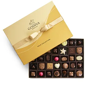 Godiva Chocolatier Chocolate Gold Gift Box, Assorted, 19 pc. 19 Count (Pack of 1) - Chocolate Flavors