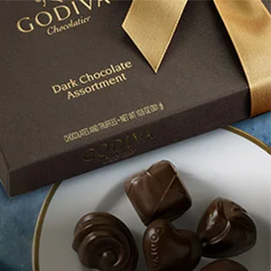 Godiva Chocolatier Assorted Truffles Gift Box, Dark Chocolate, 24 pc 24 Count (Pack of 1) - Gift Box