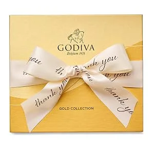 Godiva Chocolatier Assorted Chocolate Gold Gift Box, Thank You Ribbon, 36 pc. - Gold Collection