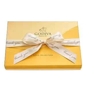 Godiva Chocolatier Assorted Chocolate Gold Gift Box, Thank You Ribbon, 36 pc. - Gold Collection