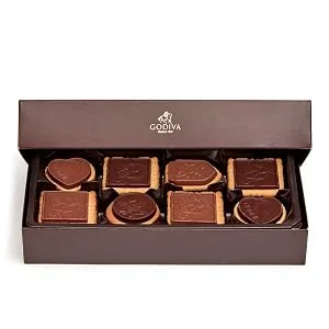 Godiva Chocolatier Assorted Chocolate Box of Biscuits, 32 pc. Biscuit Tin 32 Piece 32 Count (Pack of 1) - 20pc