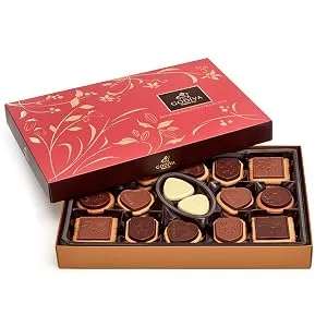Godiva Chocolatier Assorted Chocolate Box of Biscuits, 32 pc. Biscuit Tin 32 Piece 32 Count (Pack of 1) - 32pc