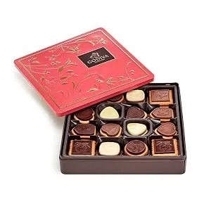 Godiva Chocolatier Assorted Chocolate Box of Biscuits, 32 pc. Biscuit Tin 32 Piece 32 Count (Pack of 1) - 46pc
