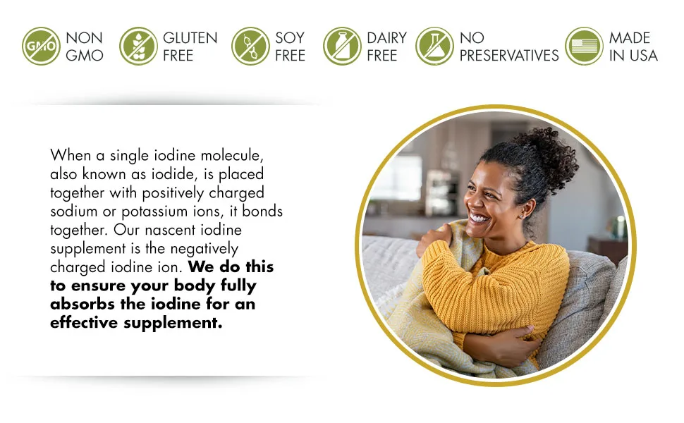 Go Nutrients Nascent Iodine Supplement - High Potency Liquid Drops - Non-GMO, Gluten-Free Iodine Edge Supplement - 30 ml (1.0 fl oz) - B00J09K8EA