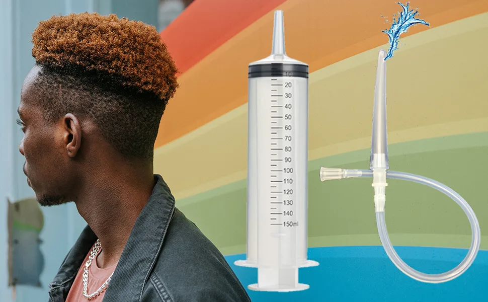GNEGKLEAN 150ML Enema Syringe Cleaning Douche System - enema syringe 150ml