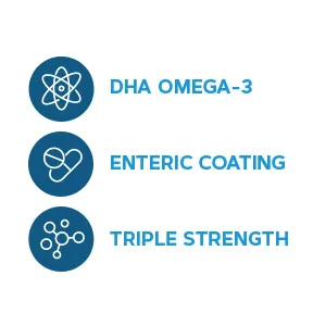 GNC Triple Strength DHA 1000 Mini, 90 Mini Softgels, for Join, Skin, Eye, and Heart Health - DHA Omega-3, enteric coating and triple strength
