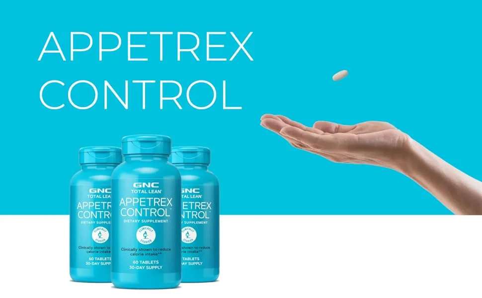 GNC Total Lean Appetrex Control | Clinically Shown to Reduce Calorie Intake | 60 Tablets 60 Count (Pack of 1) - GNC Total Lean products were created to help you take control of your weight loss goals