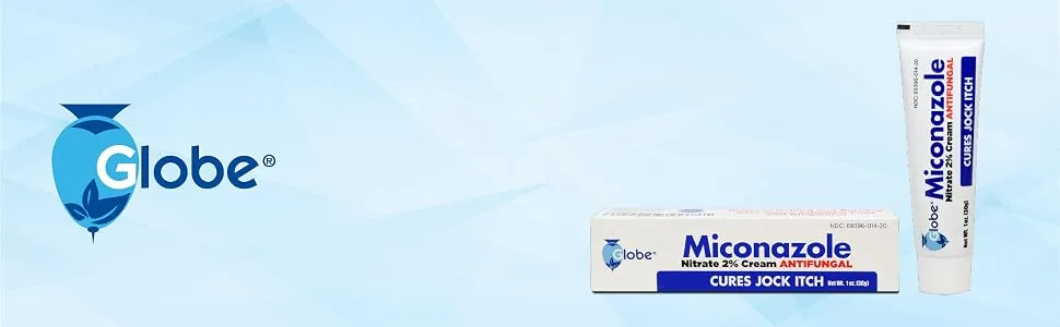 Globe Miconazole Nitrate 2% Antifungal Cream, Cures Most Athletes Foot, Jock Itch, Ringworm. 1 OZ Tube - mico