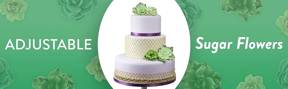 Global Sugar Art Premium Peony Sugar Cake Flower, White, Large, 1 Count by Chef Alan Tetreault - Adjustable Sugar Flowers