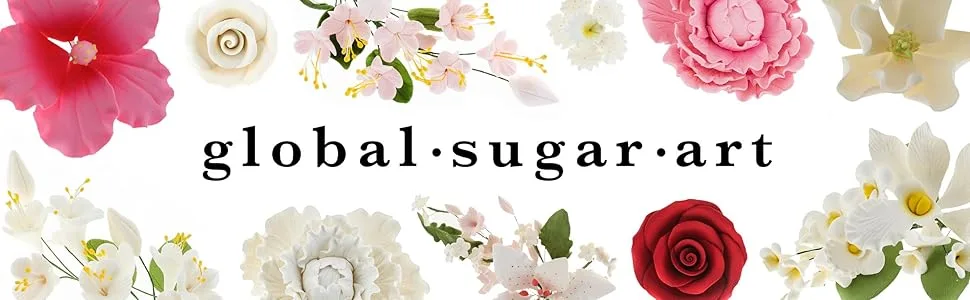 Global Sugar Art Premium Peony Sugar Cake Flower, White, Large, 1 Count by Chef Alan Tetreault - Global Sugar Art