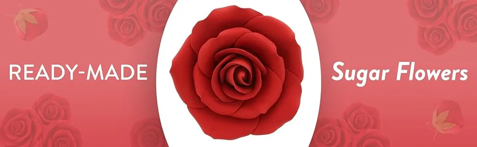 Global Sugar Art Premium Peony Sugar Cake Flower, White, Large, 1 Count by Chef Alan Tetreault - Ready-Made Sugar Flowers