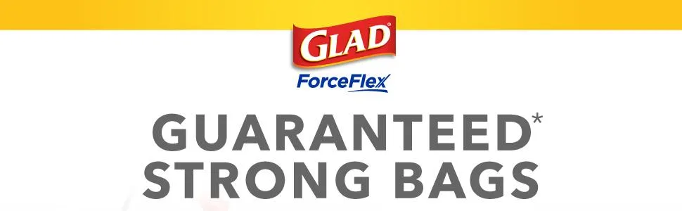 Glad ForceFlexPlus Black Large Drawstring Trash Bags, 30 Gal, 25 Ct (Package May Vary) 25 Count (Pack of 1) Standard Packaging - bag;bags;storage;trash bags;moving;large bag;yard waste;pick up trash;yard work;trash pickup;clean