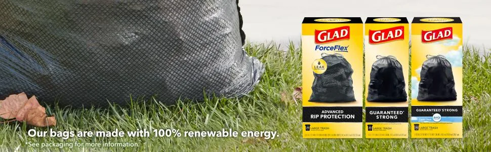 Glad ForceFlexPlus Black Large Drawstring Trash Bags, 30 Gal, 25 Ct (Package May Vary) 25 Count (Pack of 1) Standard Packaging - bag;bags;storage;trash bags;moving;large bag;yard waste;pick up trash;yard work;trash pickup;clean