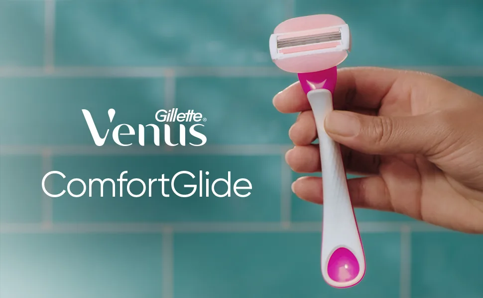 Gillette Venus ComfortGlide Disposable Razors for Women, 2 Count, White Tea Scented Moisture Bars for a Smooth Shave - venus comfortglide
