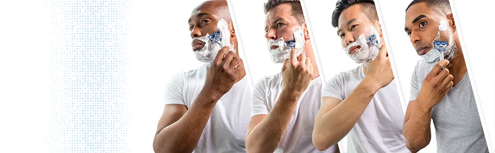 Gillette SkinGuard Razors for Men, 1 Gillette Razor, 4 Razor Blade Refills, Designed for Men with Skin Irritation and Razor Bumps 1 Razor + 4 Refills - Revised SkinGuard