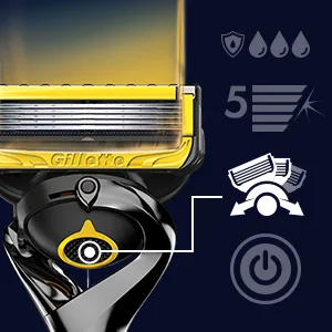 Gillette ProGlide Shield Power Men's Razor Handle + 1 Blade Refill Proshield Handle + 1 Refills - With Flexball Technology