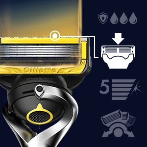 Gillette ProGlide Shield Mens Razor Handle + 1 Blade Refill Handle + 1 Refill - Precision trimmer for details