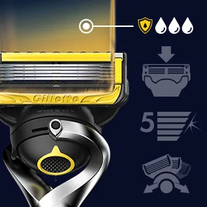 Gillette ProGlide Shield Mens Razor Handle + 1 Blade Refill Handle + 1 Refill - Shielding Lubrication