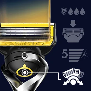 Gillette ProGlide Shield Mens 1 Razor Handle + 2 Blade Refills ProGlide Shield 1 Handle + 2 Refills - Flexball technology