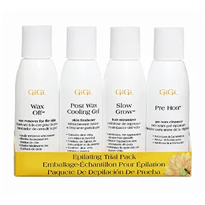 GiGi Epilating Trial Pack, Pre- and Post-Waxing Treatments, 2 oz each 4 Piece Set Epilating Trial Pack - GiGi Epilating Trial Pack