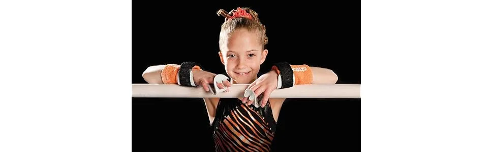Gibson Rainbow Gymnastics Hand Grips, MADE IN USA Medium Pink - product information 1