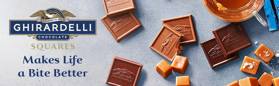GHIRARDELLI Milk Chocolate Squares with Caramel Filling, 15.96 OZ Bag - image