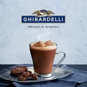 Ghirardelli Double Chocolate Hot Cocoa Mix, 0.85 oz Packets (Pack of 25) with By The Cup Cocoa Scoop - lifestyle 2