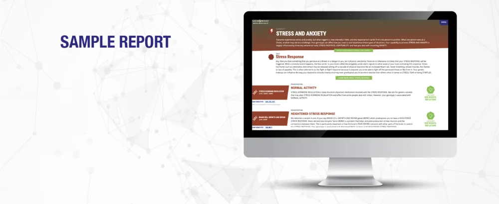 Genomind Mental Health Map: Genetic DNA Test Including Mental Health Predispositions and Wellness Trait Reports - Step One