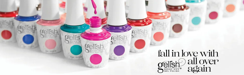 Gelish Mini Basix Gel Easy Soak Off LED Lamp Nail Polish Kit w/ Color Set, 15 mL - Gelish