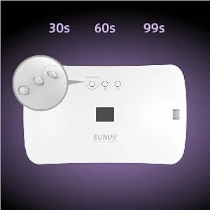 Gel UV LED Nail Lamp,SUNUV Nail Dryer 36W Gel Curing Light for Nail Polish with Aotu Sensor 3 Timers SUN8 Black - 3 curing timer setting