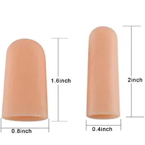 Gel Finger Support Protector Gloves, Gel Finger Cots/Covers - Different Sizes Silicone Fingertips for Hands Cracking, Eczema Skin (20pcs) 20 Count (Pack of 1) - size