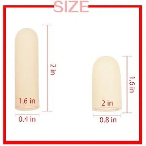 Gel Finger Cots, Finger Protector Support(14 PCS) NEW MATERIAL Finger Sleeves Great for Trigger Finger, Hand Eczema, Finger Cracking, Finger Arthritis and More. (10pcs Long + 4pcs Short) - A010