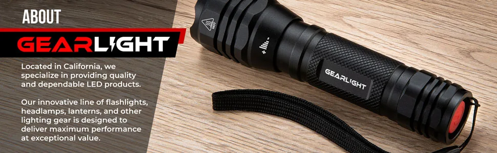GearLight S1050 LED Flashlight Pack - 2 Bright, Zoomable Tactical Flashlights with High Lumens and 3 Modes for Everyday, Outdoor & Emergency Use - Gifts for Men & Women - usa based company great service innovative line of flashlights headlamps lantern bike light