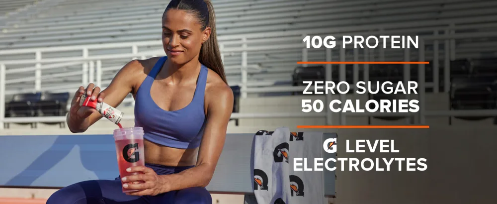 Gatorade Zero with Protein Powder Sticks, 10g Whey Protein Isolate, Zero Sugar, Electrolytes, 3 Flavor Variety Pack, 0.529oz, (30 Pack) - g zero