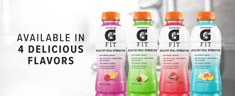 Gatorade Fit Electrolyte Beverage, Healthy Real Hydration, 4 Flavor Variety Pack, 16.9.oz Bottles (12 Pack) 4-Flavor Variety Pack - g fit