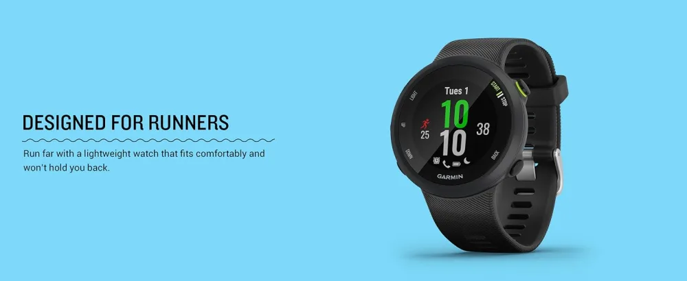 Garmin Forerunner 45, 42mm Easy-to-use GPS Running Watch with Coach Free Training Plan Support, Black Black 45 Watch - Garmin Forerunner 45